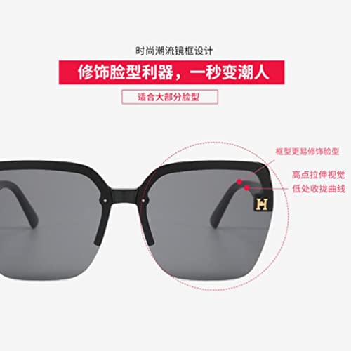 Eyebrow Half Frame Square Sunglasses Ladies Fashion Letter Beach Glasses Outdoor Travel Sunglasses3