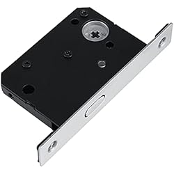 Manija de Puerta de Granero Resistente, Cerradura de Puerta Corrediza, Juego de Tirador y Descarga, Manija de Cerradura de Puerta Cuadrada de Montaje Empotrado con 3 Llaves para