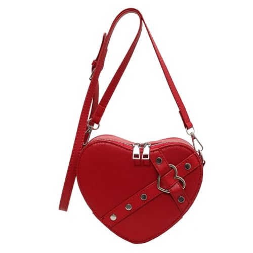 GSenhui Bolso de hombro con forma de corazón, bolso cruzado, para...
