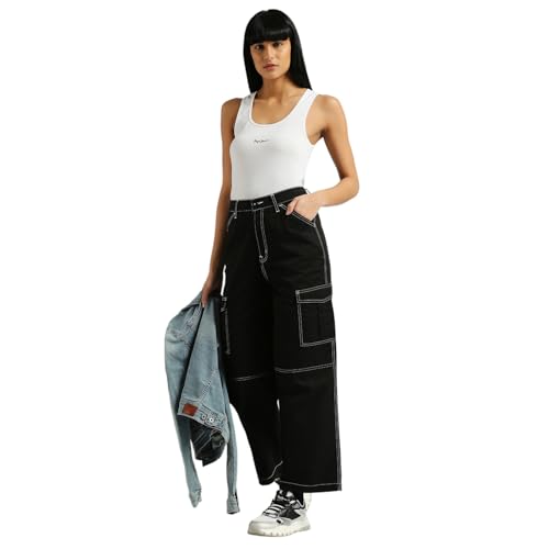Image of Pepe Jeans Women's High Rise Regular Casual Pants