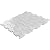Basketweave Dolomite Marble Mosaic Tile — 5.00 sq ft Box of 5 Sheets — White and Gray Polished 12x12 in Mesh Sheets — Kitchen Backsplash, Bathroom, Shower, Pool Accents