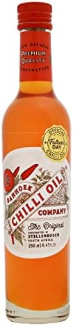 Banhoek Premium Hot Chili Oil - Chili Flavored Olive Oil - Non GMO Canola Oil - All Natural Vegetarian Chili Infused Vegetable Cooking Oil - Kosher - Chili Oil Spicy