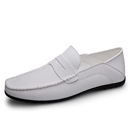 Mens Loafers Penny Loafers Solid Colors Simple Flat Heel Vegan Leather Flat Heel Comfortable Lightweight Wedding Slip-on2