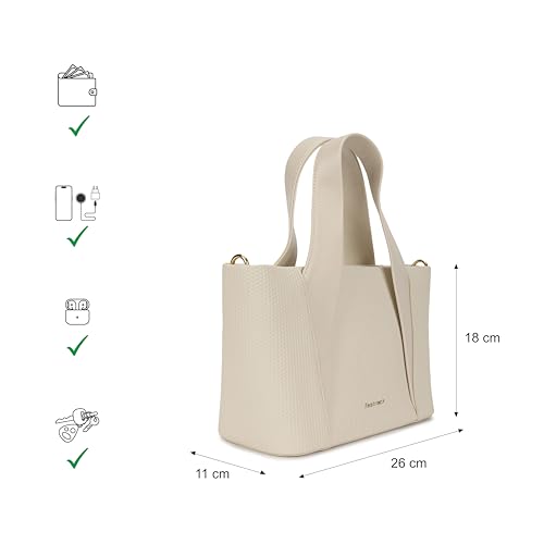 Image of Fastrack Mocha Plait Satchel | Faux-Leather Women's Handbag | Dual Carry with Braided Texture & Zipper Closure