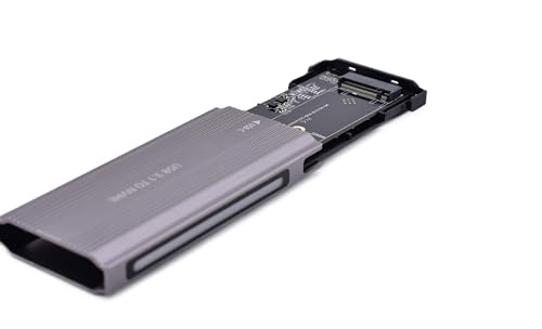 Caja externa RGB para SSD M.2 con USB Tipo-C 3.1 10Gbps miniatura 3
