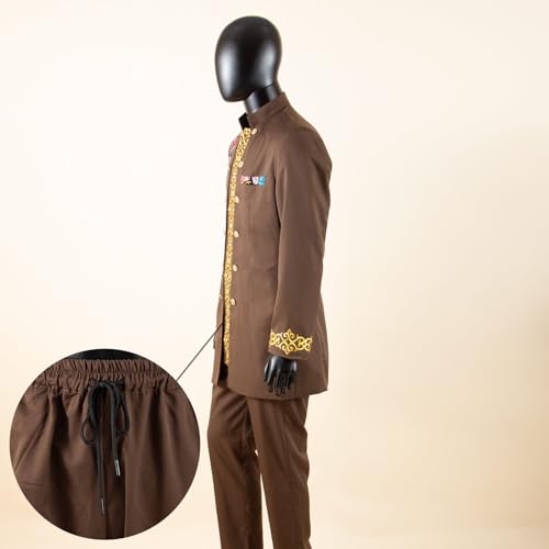 Men`s Suits African Clothes Slim Fit Blazer and Pants Two Piece Set Jacket Outfit Traditional Attire4