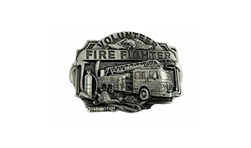 Volunteer Fire Fighter Belt Buckle Fire Department Fireman Firemen American Hero BU31