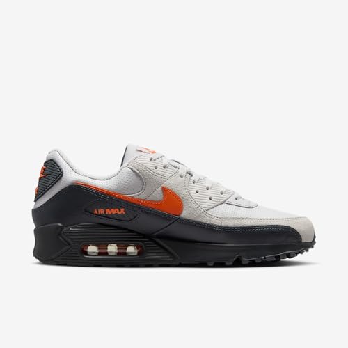 Nike Air Max 90 Men's Shoes (Vast Grey/Anthracite/White/Safety Orange)3