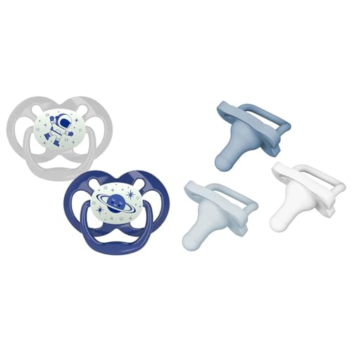 Dr. Brown's Advantage Glow-in-The-Dark Pacifier, 6-18m, Blue, 2 P...