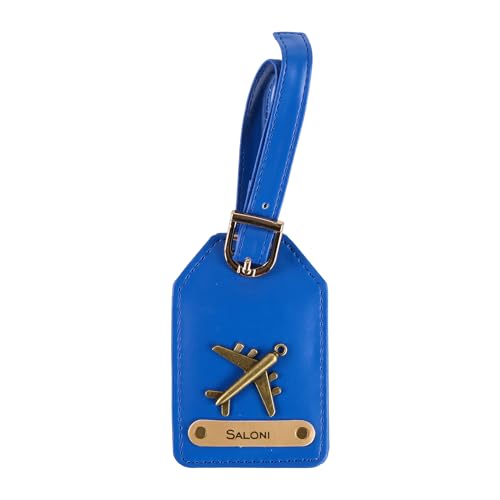 Image of AICA Customized Name, Color & Charm Luggage Tag - Pack of 2 Labels | for Travel Suitcase, Backpack, Kids School College Bags, Flight