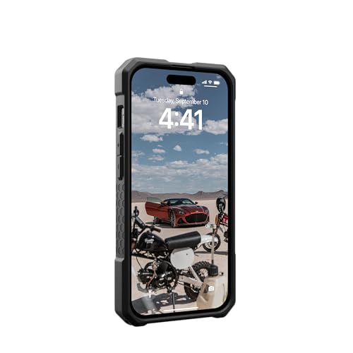 Image of URBAN ARMOR GEAR UAG Case Compatible with iPhone 15 Case 6.1 inch Monarch Pro Carbon Fiber w /Red Accent Corner, Built-in Magnet Compatible with MagSafe Charging Premium Rugged MIL-STD Protective Cover