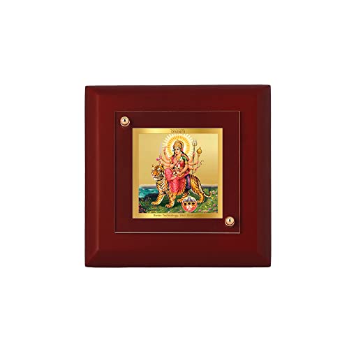 Cadre Durga plaqué or 24 carats, protégez et sublimez votre Pooja