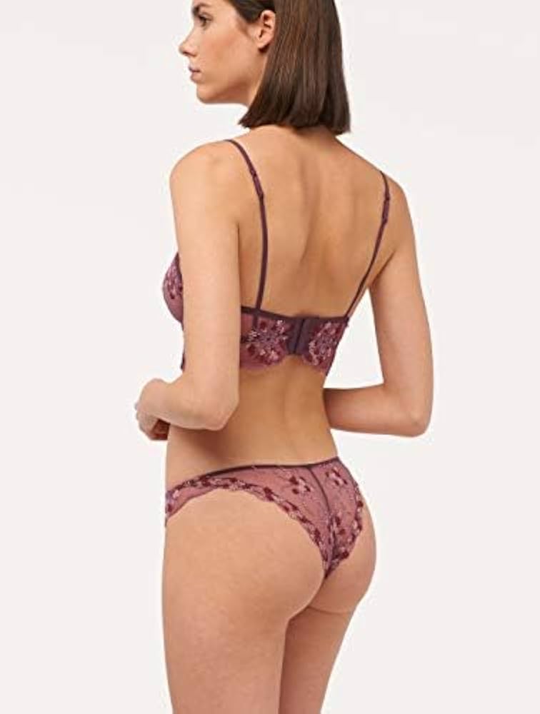 LA PERLA Desert Rose Bra & Thong セット Silk Underwired Bra in Powder Pink & Ivory Frastaglio | La Perla