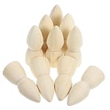 LRXIYODE 木製ペグドール 木製ドール ペグドール 子供用 70×29mm 10個セット 未完成 Diy塗装向け 滑らかな仕上げ 軽量 耐久性 クラフト向け 家庭用机やショーケースの装飾 玩具として