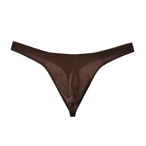 Men's Velvet Thong Luxurious Polyester-Spandex Blend Black/Brown/Blue 3 Pack4