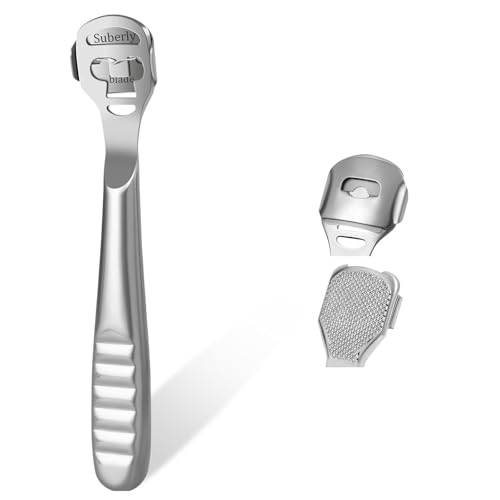 URAQT Râpe à Pied Pédicure, Couteaux de Pédicure, Rapeuse Pieds Anti-Callosités, Coupe Cors, Rasoir pour Talons, Professionnel Pédicure kit Outils avec...
