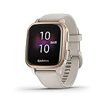 Garmin Venu Sq Music, Smartwatch GPS Sport con Lettore Musicale, Monitoraggio della Salute e Garmin Pay, Beige (Beige/Oro Rosa)