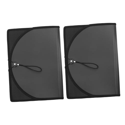 Operitacx 2個拡張式ファイルフォルダー 多機能製ドキュメントオーガナイザー 防水設計 カラフル仕切り付き ポータブル書類整理ケース 重要書