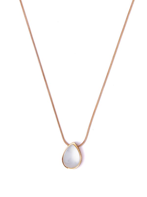 Stylish White Pendant Necklace For Women | Love Pendant Necklace | Valentine's Gift for Girlfriend - A432-image-0