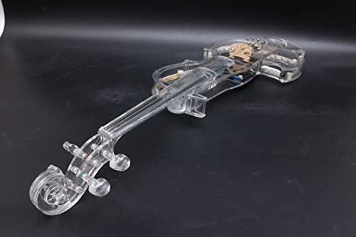 Yinfente 4/4 Electric Violin Transparent Crystal Acrylic Body With Led Light Violin Bow Case 3 Colors #TOP4