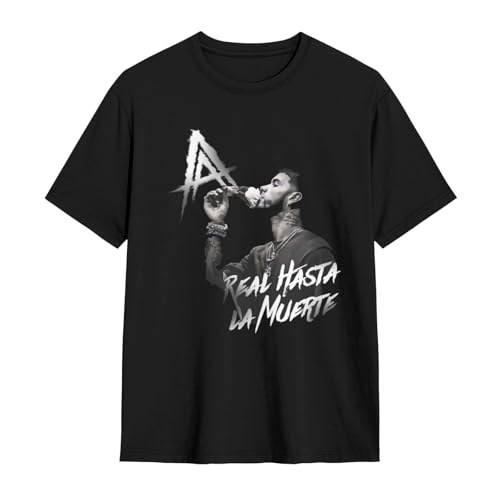 Anuel Music Aa T Shirt Men's Short Sleeve Crewneck Top Casual Tee Shirts Cloth Black