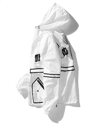 AITFINEISM Men's Lightweight Windbreaker Jacket Casual Zip Up Jackets With Hooded