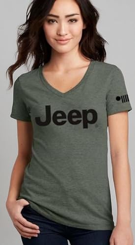 Jeep Ladies Text V-Neck Cotton T-Shirt for Womens | Stylish Girl T-Shirt - Image 4