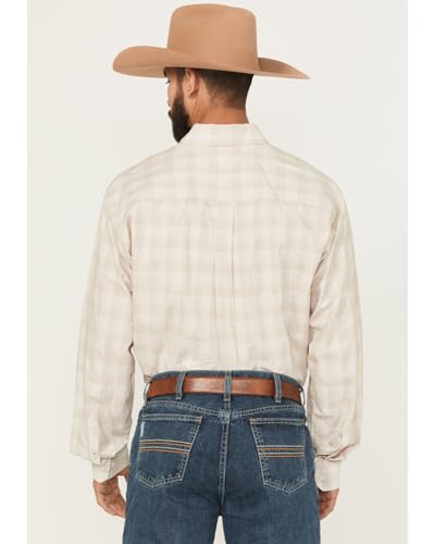 Cinch Men's Khaki Plaid Long Sleeve Button Shirt4