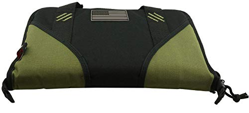 K-Cliffs Pistol Case Lockable Memory Foam Hand Gun Storage Pouch Carrying Bag | 6 Magazine Pockets Black/Olive #TOP5