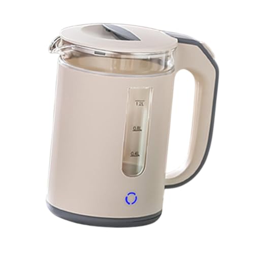 Tetera eléctrica de vidrio borosilicato 1.2L color albaricoque miniatura 6