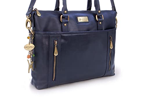 Catwalk Collection Handbags - Dames Leren Briefcase/Aktetas Cross Body - Dames Organiser Werk Tas - Tablte/Laptop Tas - ADELE - Image 6