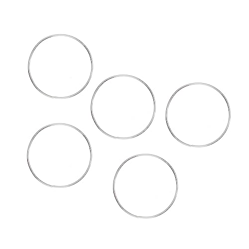 STOBAZA DIY Craft Ring Electroplated Silver Iron Hoop Ring for Dreamcatcher Decor