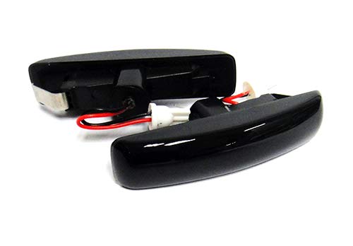 RZG Lot de 2 clignotants latéraux à LED ambrés Voyant latéral Voiture lumière latérale Compatible avec LR Freelander 2 Discovery Series 3 4 RR Sport Noir