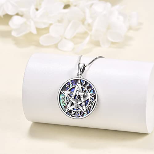 Tetragrammaton/Memento Mori/Allah/Necklace 925 Sterling Silver Gothic Skull Memento Mori Pendant Stoic Reminder Jewelry for Men Women3