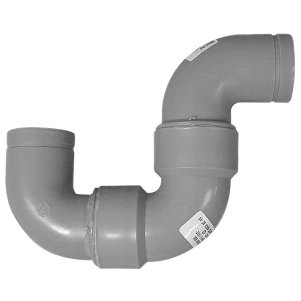 P-Trap,2 in,No Hub,Polypropylene