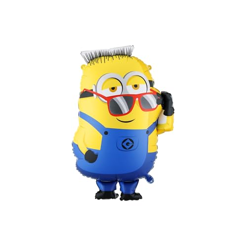 Ballon gonflable Minions Ron 53 x 79 cm Ballon XXL à l'hélium ou à air Ballon pour fête d'anniversaire d'enfant Décoration d'anniversaire ou de fête