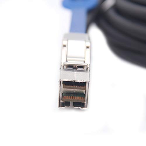 12G Mini SAS HD SFF-8644 to SFF-8644 Cable for NVMe Enclosure/Storage Array, SAN & JBOD Compatibility, 100-Ohm, 1.5-m(4.9ft)