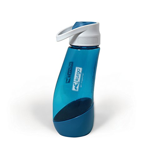 Kurgo Gourd (TM) Travel Dog Water Bottle & Dog Water Dispenser, Coastal Blue