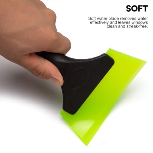 Image of Multi-Purpose Shower Glass Squeegee, 5 Inch Household Squeegee with Non-Slip Handle, Small Squeegee for Tile, Glass, Mirror, Shower, Window Film Installation(Green)