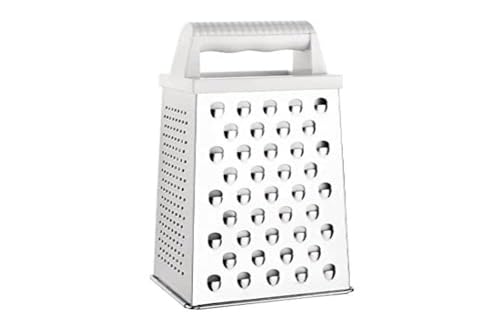 Vogue Stainless Steel 4 Way Hand Grater - Lemon Zester, Cheese Grater, Vegetable Slicer DM021