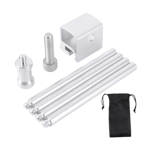 軽量キャンプライトポールハンガーアルミ合金調節可能なランタンスタンドガーデン釣りアウトドアテーブルマウント- Argent