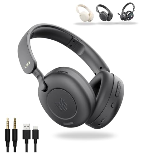 LMS Over Ear Noise Cancelling Headphones Wireless & Wired (B