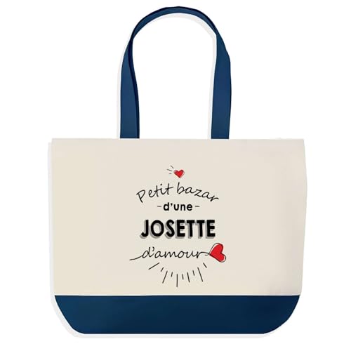 Sac de shopping bleu Planetee grand sac de course et de provision en tissu résistant