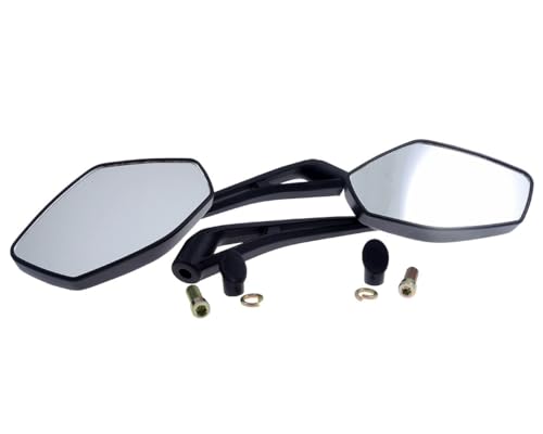 Seitenspiegel für Peugeot Speedfight 3/4-2x Rückspiegel links & rechts, M10 Rechtsgewinde, E-geprüft - Spiegel Set passend für Streetzone, Generic Trigger