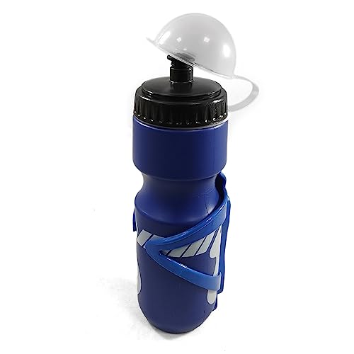 Botella de agua para bicicleta, manillar de bicicleta, soporte para bebidas, botella deportiva con soporte, soporte para bebidas, color azul para BMX E Bike Downhill DH Gravelbike Mountain Bike MTB