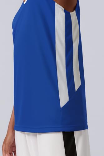 Liberty Imports Youth Boys Reversible Mesh Performance Athletic Basketball Jerseys Blank Team Uniforms for Sports Scrimmage (1 Piece) (Blue/Wht, Youth Small)