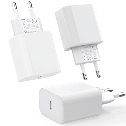 Apple MFi Certified 25W USB C Ladegerät iPhone 15, 3Pack USB C Adapter, PD iPhone schnellladegerät, USB C Netzteil USB C Buchse für iPhone 15 14 Pro Max/13/12/11/8P/7/6/5S/SE/iPad usw-Ohne Ladekabel Apple MFi Certified 25W USB C Ladegerät iPhone 15, 3Pack USB C Adapter, PD iPhone schnellladegerät, USB C Netzteil USB C Buchse für iPhone 15 14 Pro Max/13/12/11/8P/7/6/5S/SE/iPad usw-Ohne Ladekabel