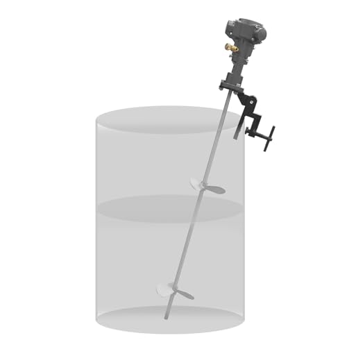 50 gallons Stainless Steel Pneumatic Putty Powder Mixer, 1/2HP Paint Shaker Air Agitator Ink Coating Mixing Tool Tank Barrel Mixing Stirrer, for Shipbuilding, Home Appliances, Coating, Food Industry