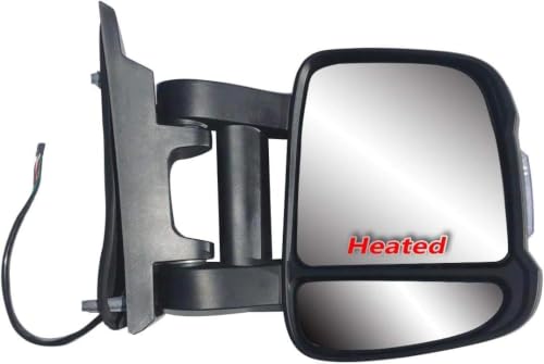 Replacement Extension Long Arm Passenger Right Side Mirror Manual Folding Electric Heated Glass with Signal Light Fit RAM Promaster 1500 2500 3500 From 2014 to Onward by SAILIN - Used condition - US$106.26