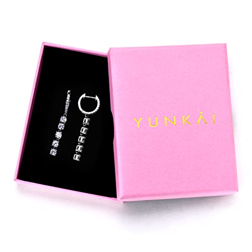 Sterling Silver Dangle Earrings For Women, 5A Cubic Zirconia Hoop Birdal Wedding Earrings Jewelry Gifts For Her Birthday Christmas #TOP6